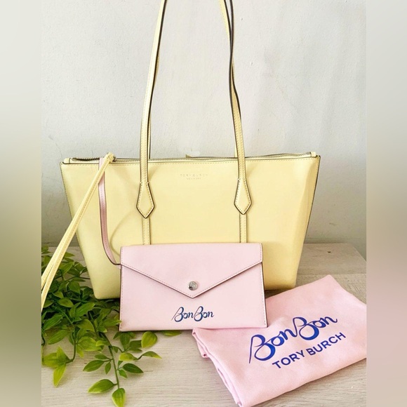 NWT TORY BURCH X BONBON LTD. ED. PERRY ZIP TOTE W/POUCH